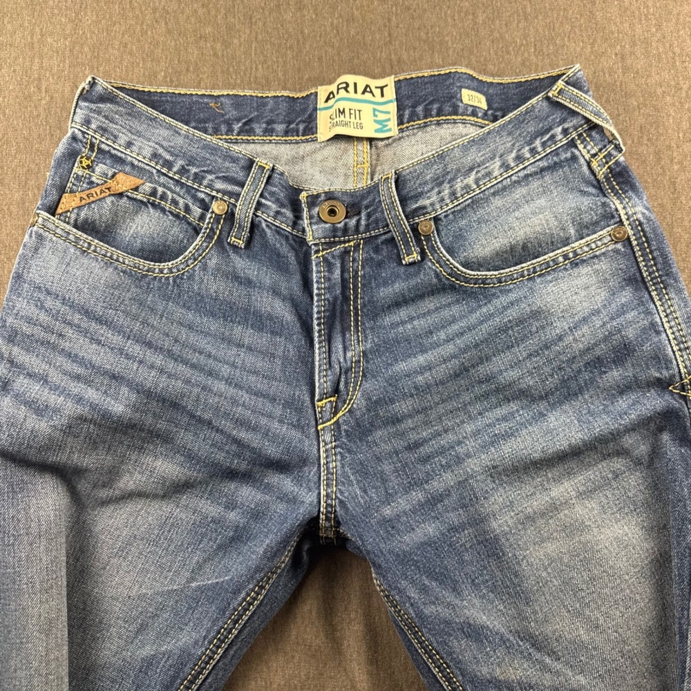Ariat M7 Rocker Slim Fit Straight Leg Jeans Mens 32x34 Medium Wash Denim
